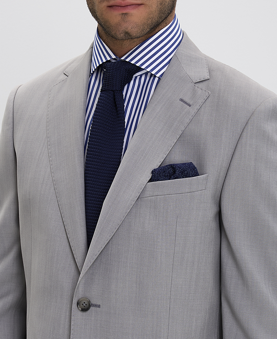 Vardas Κοστούμι σε Ανοιχτό Γκρι Modern Fit φωτογραφία