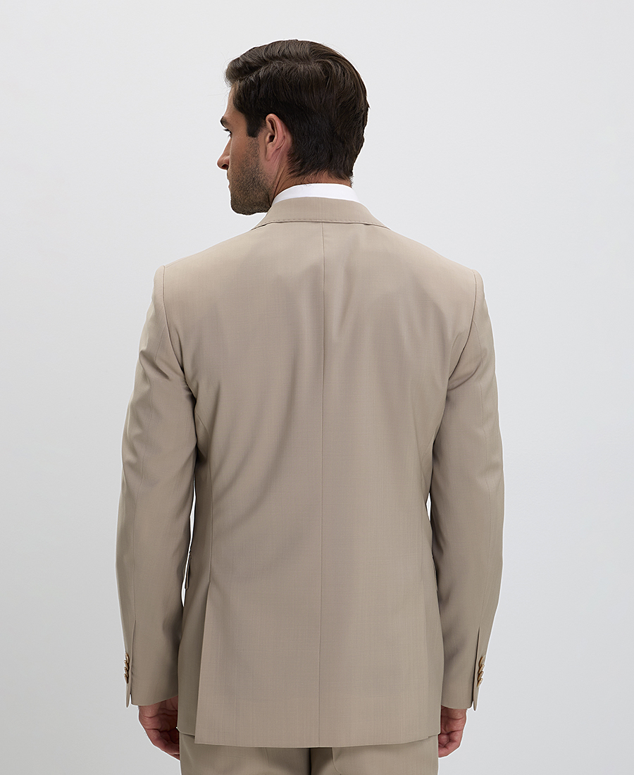 Vardas Κοστούμι σε Μπεζ Modern Fit φωτογραφία