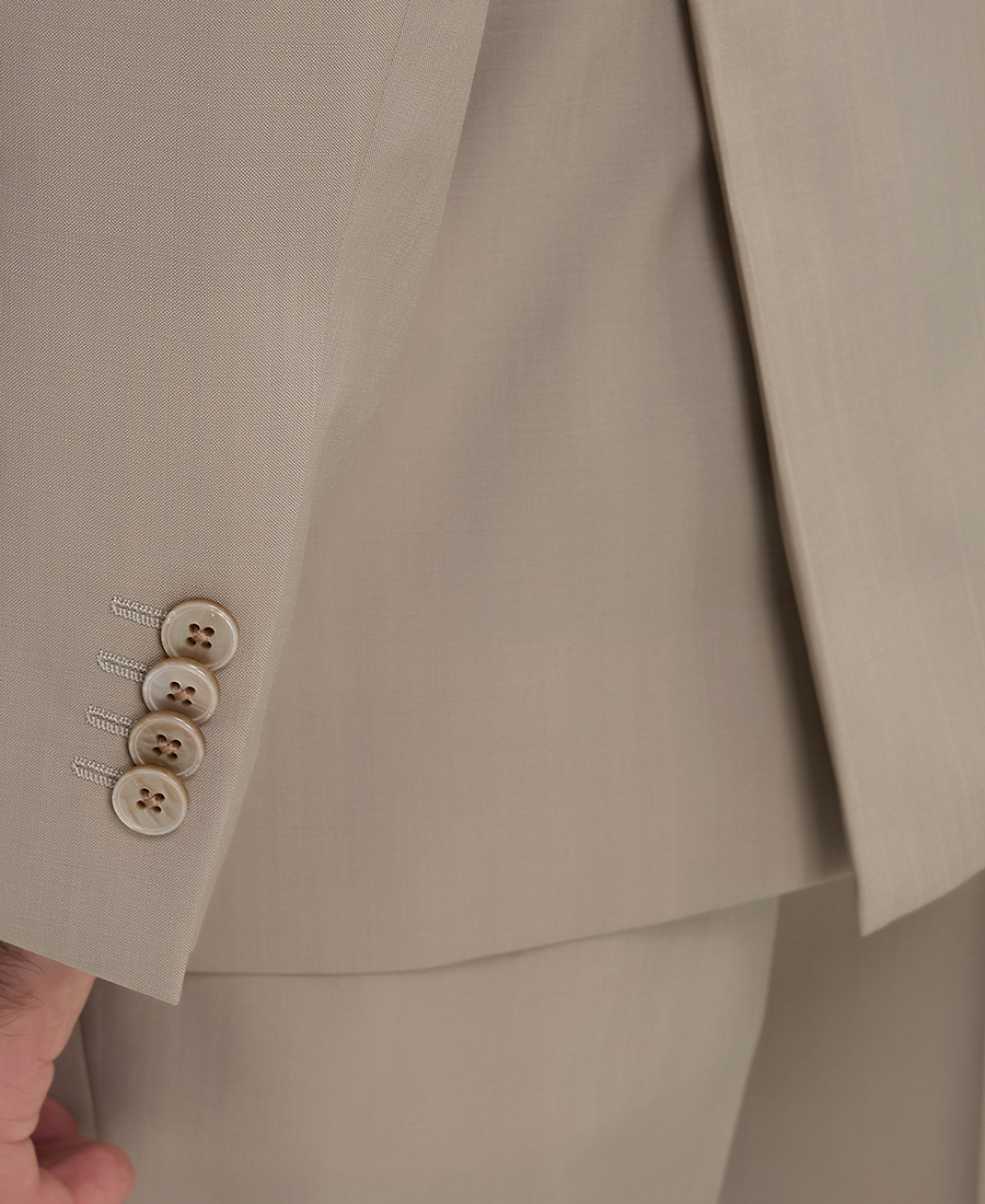 Vardas Κοστούμι σε Μπεζ Modern Fit φωτογραφία