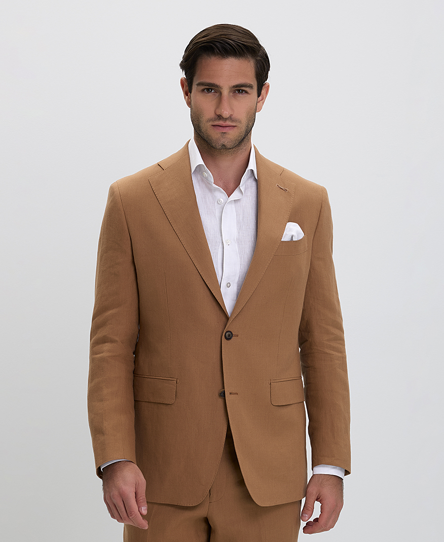 HD x Vardas Κοστούμι σε Καμηλό Modern Fit φωτογραφία