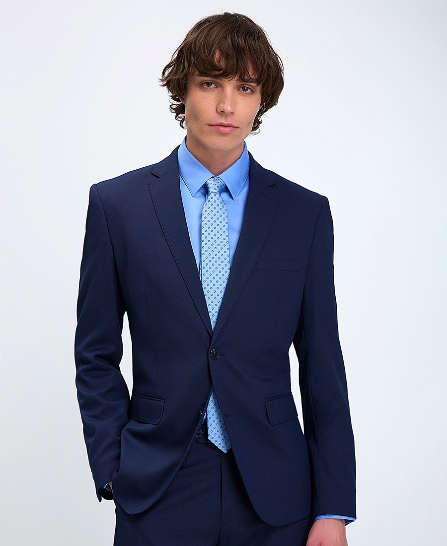 Ανδρικό Κοστούμι Modern Fit σε Σκούρο Μπλε φωτογραφία