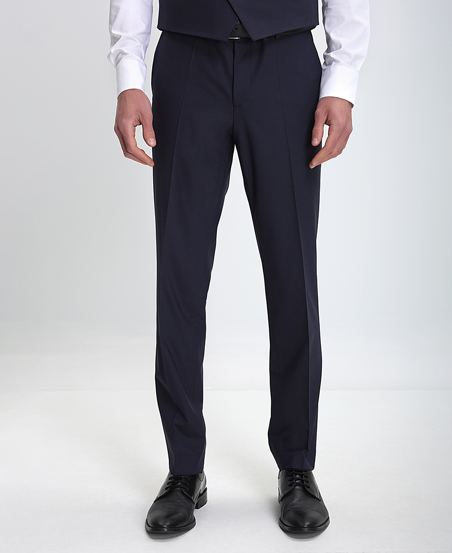 Hugo Ανδρικό Κοστούμι Regular Fit Με Γιλέκο Σε Σκούρο Μπλε φωτογραφία