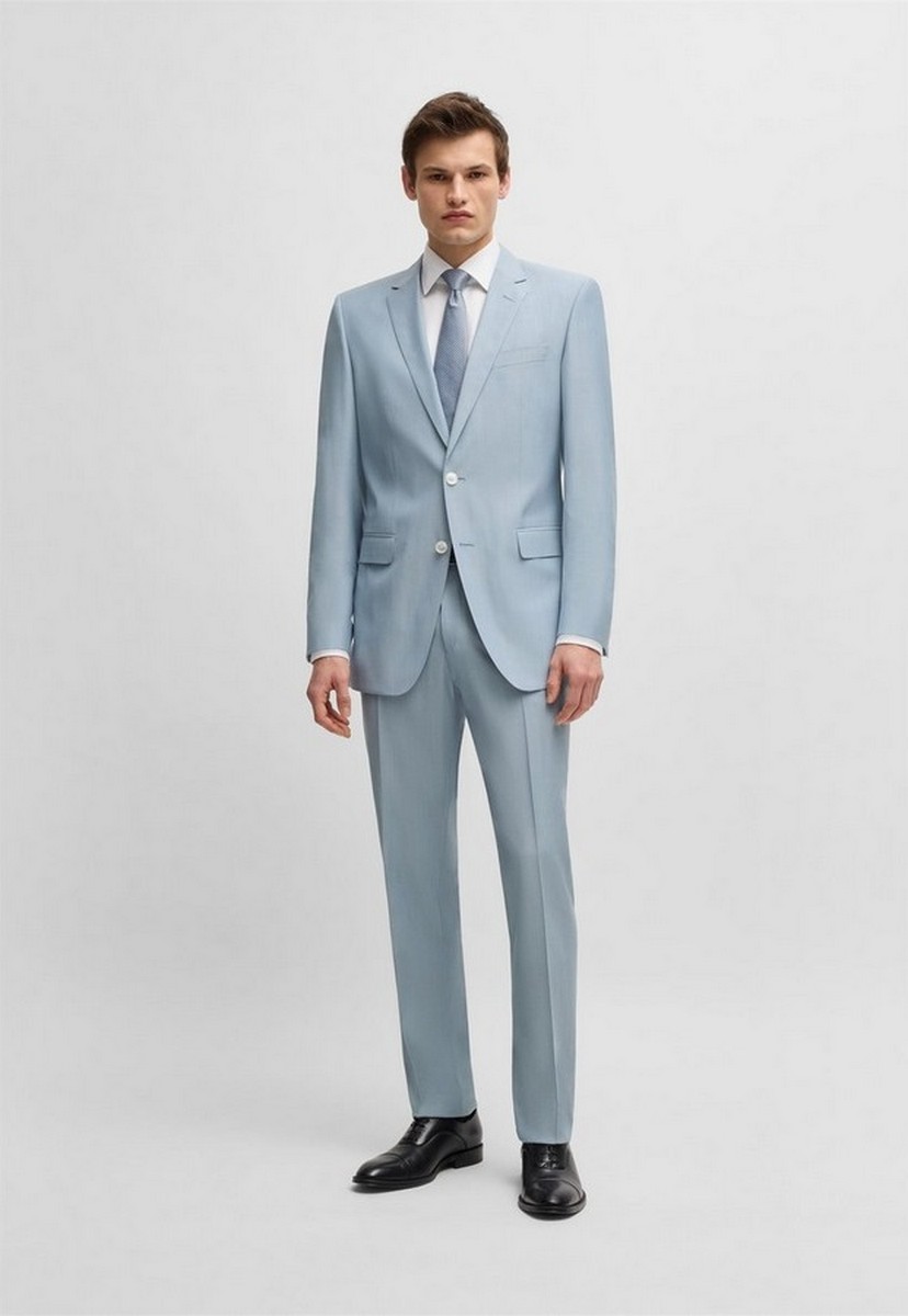 Boss Boss Ανδρικό Κοστούμι Slim Fit Μάλλινο Βισκόζη