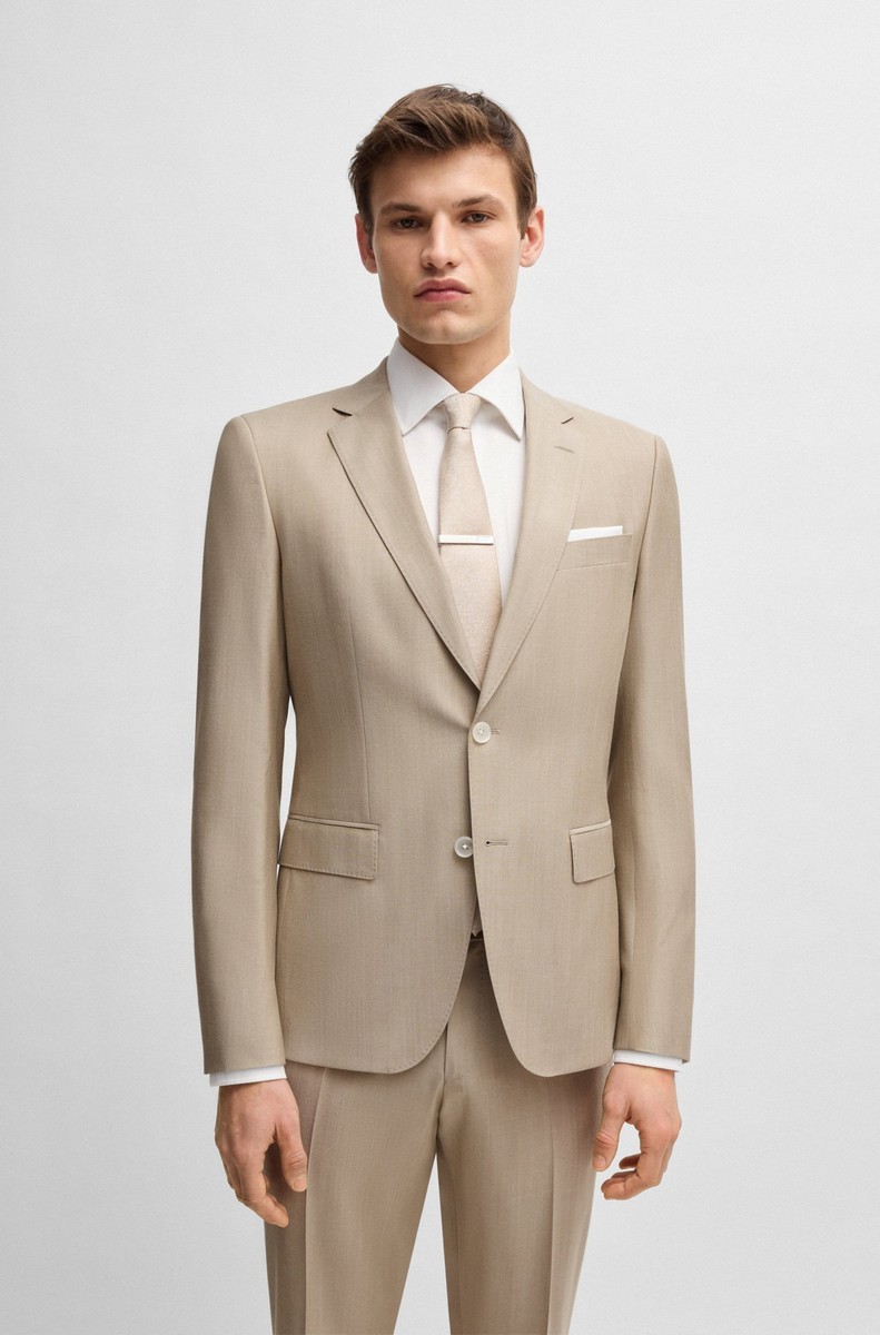 Boss Ανδρικό Κοστούμι Slim Fit Μάλλινο Βισκόζη φωτογραφία
