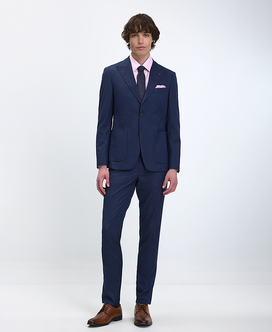 Mark Up Ανδρικό Κοστούμι Slim Fit Πολυεστερικό Με Μικροσχέδιο