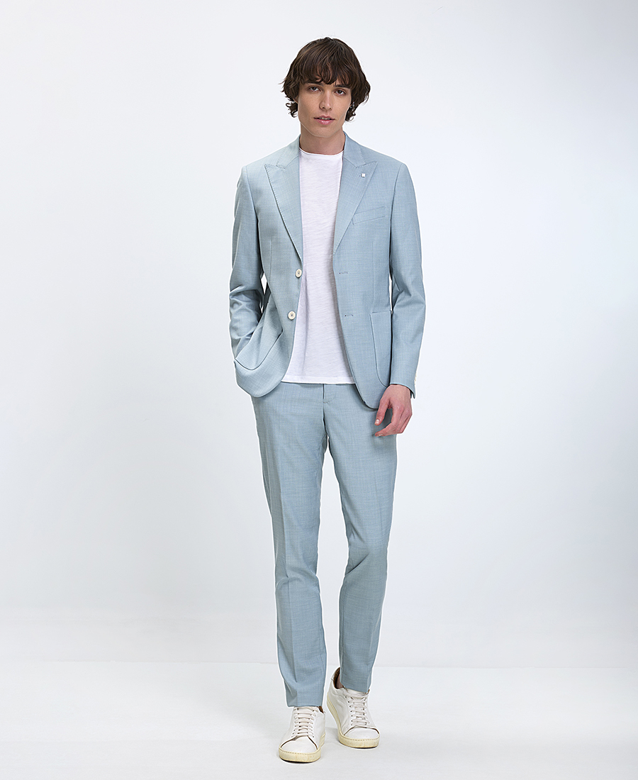 MarkUp Mark Up Ανδρικό Κοστούμι Slim Fit Πολυεστερικό Με Μικροσχέδιο