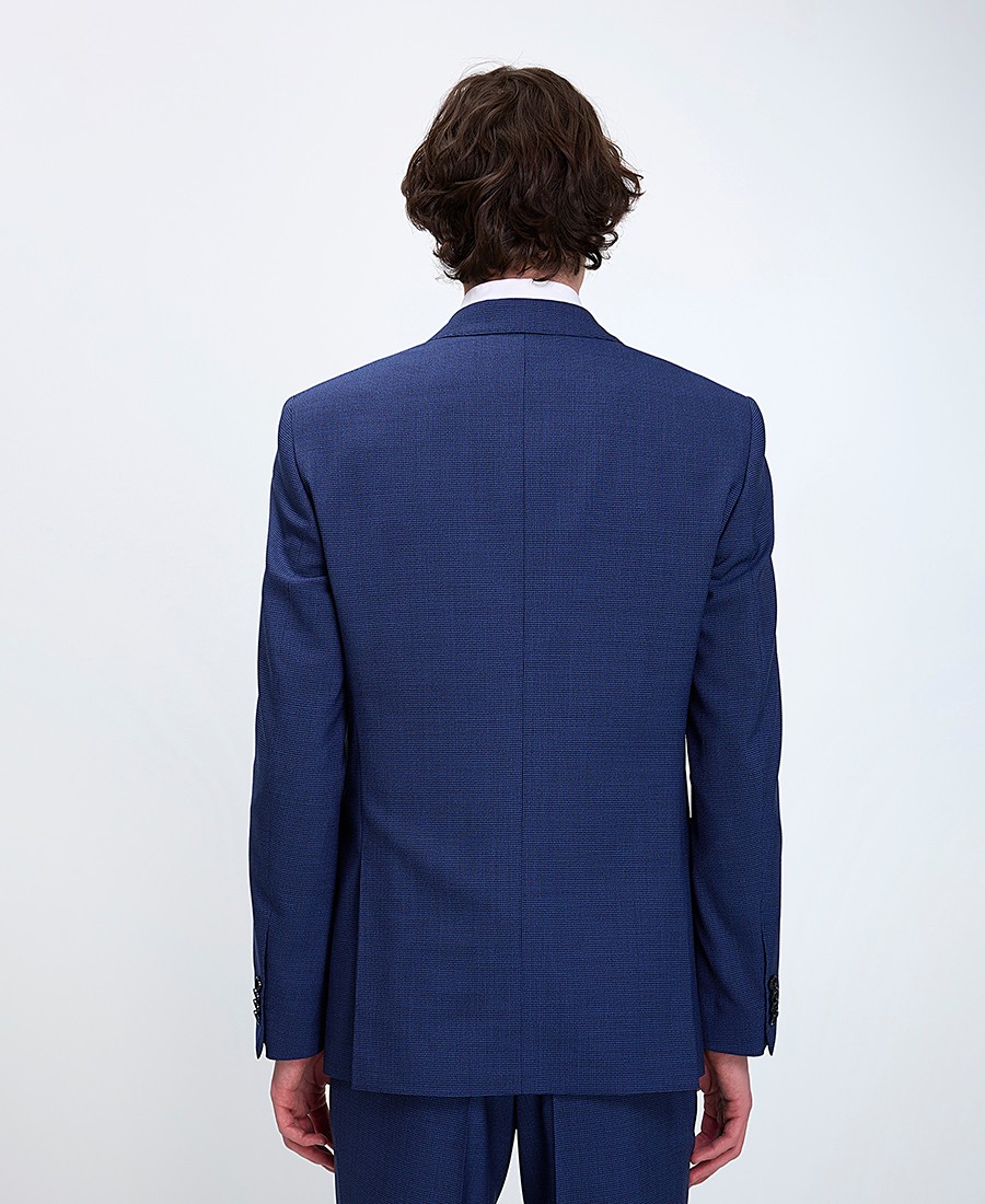 Kaiser Hoff Ανδρικό Κοστούμι Slim Fit Μάλλινο Merino Extrafine Μπλε φωτογραφία