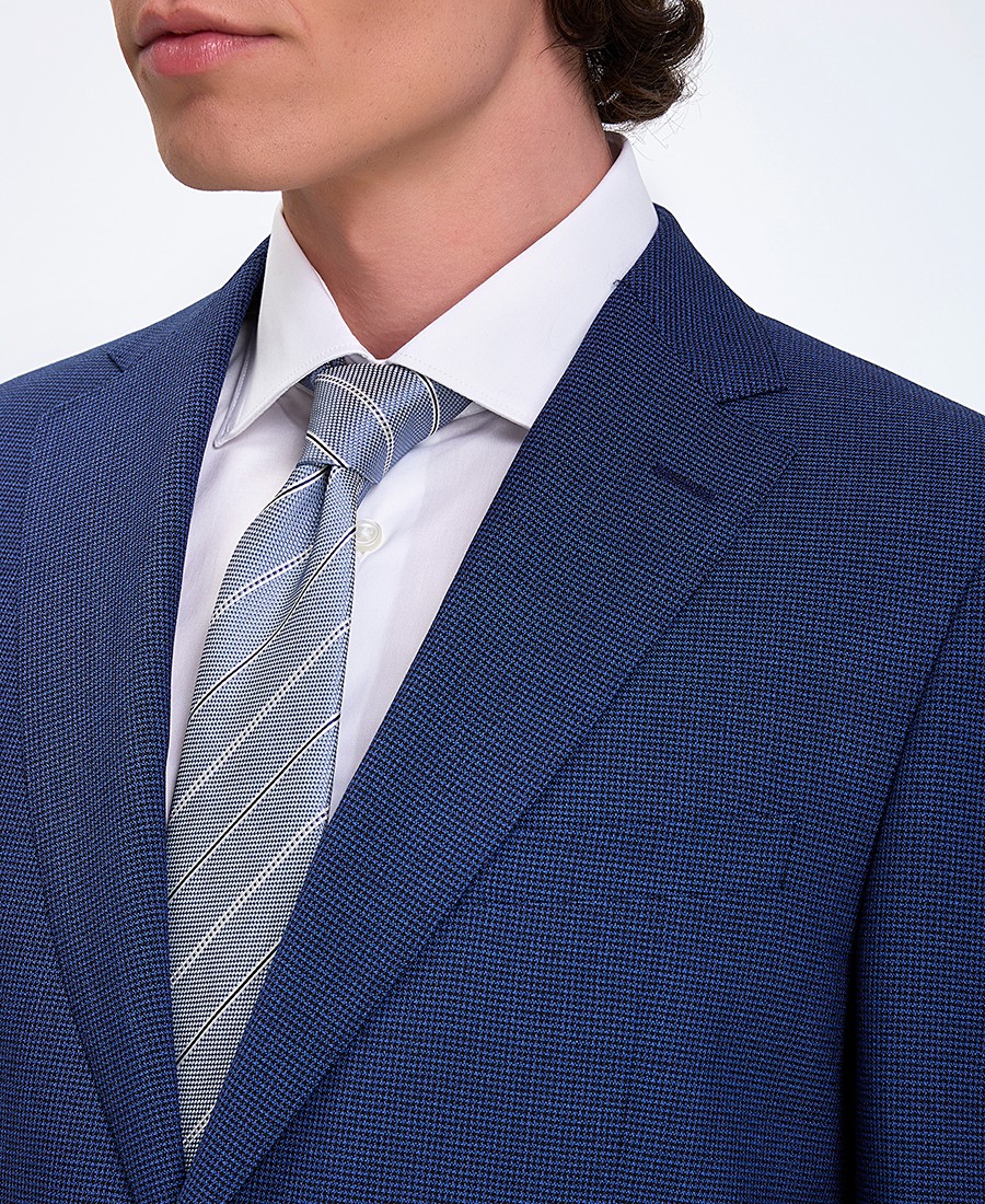 Kaiser Hoff Ανδρικό Κοστούμι Slim Fit Μάλλινο Merino Extrafine Μπλε φωτογραφία