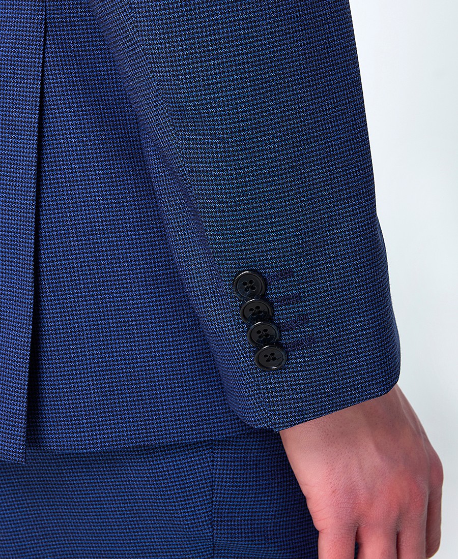 Kaiser Hoff Ανδρικό Κοστούμι Slim Fit Μάλλινο Merino Extrafine Μπλε φωτογραφία