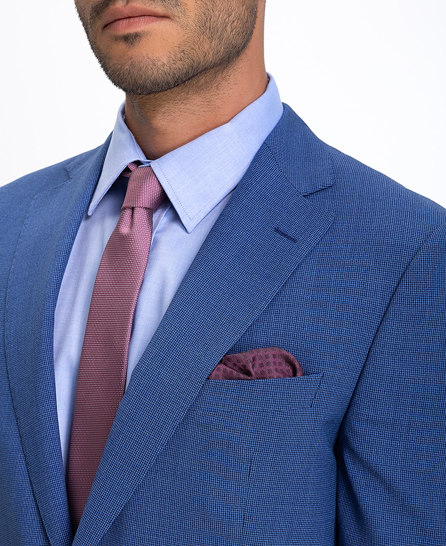 Kaiserhoff Ανδρικό Κοστούμι Regular Fit Μπλε Ραφ φωτογραφία