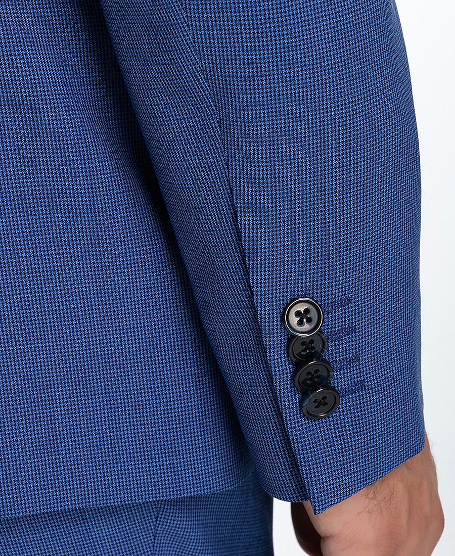 Kaiserhoff Ανδρικό Κοστούμι Regular Fit Μπλε Ραφ φωτογραφία