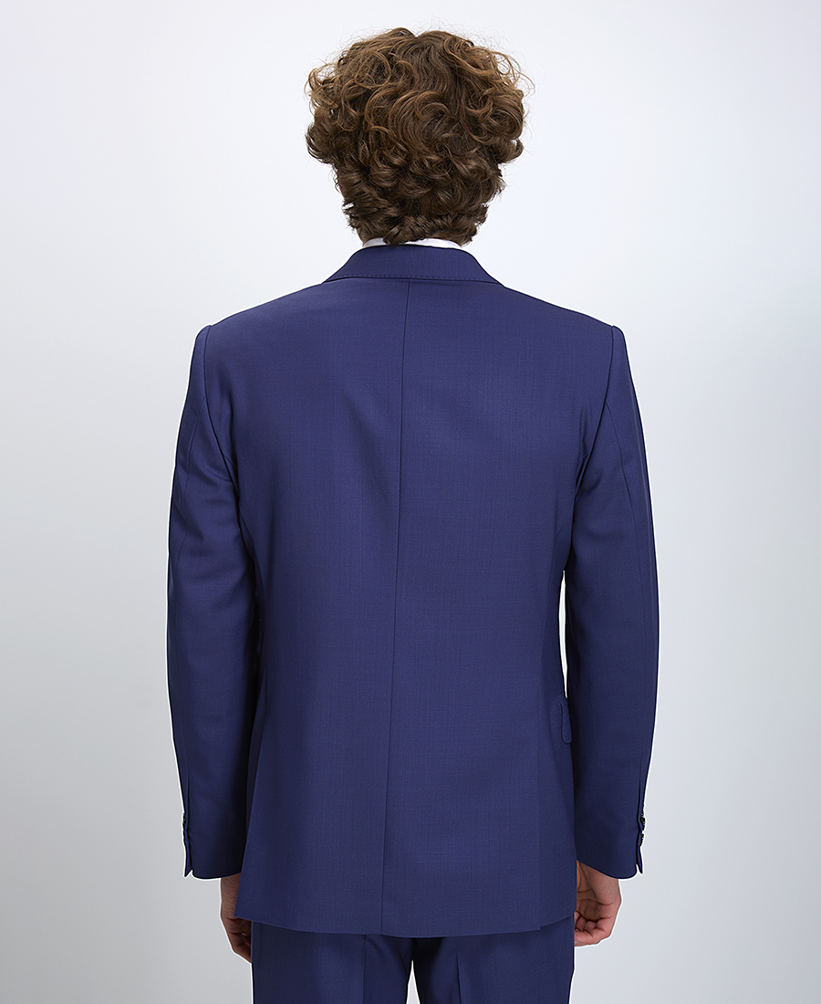 Kaiser Hoff Ανδρικό Κοστούμι Slim Fit Από Superfine Wool Μπλε φωτογραφία