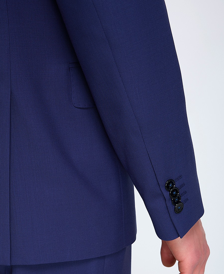 Kaiser Hoff Ανδρικό Κοστούμι Slim Fit Από Superfine Wool Μπλε φωτογραφία