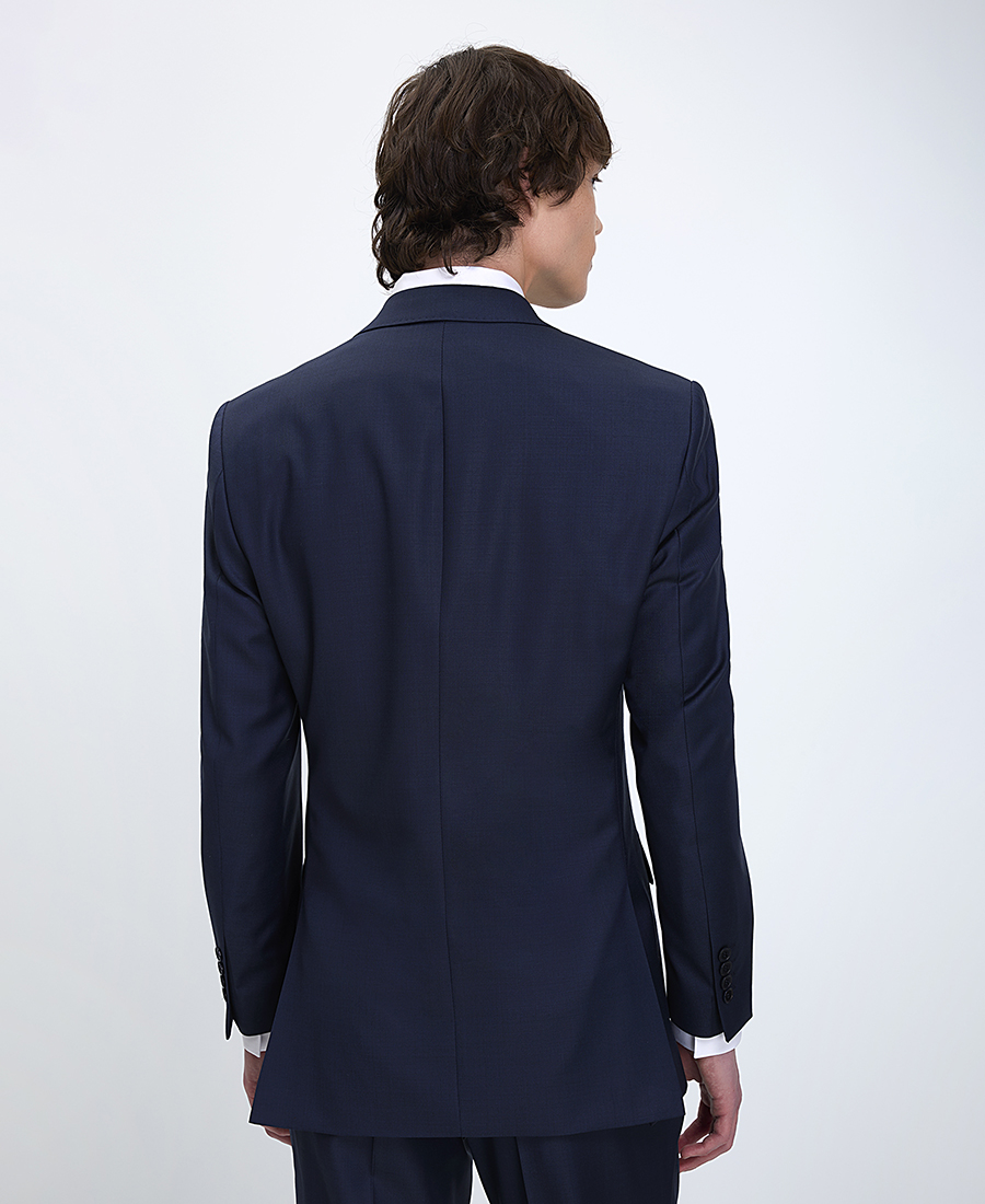 Vardas Ανδρικό Κοστούμι Slim Fit Μάλλινο Super 110’s Μπλε φωτογραφία