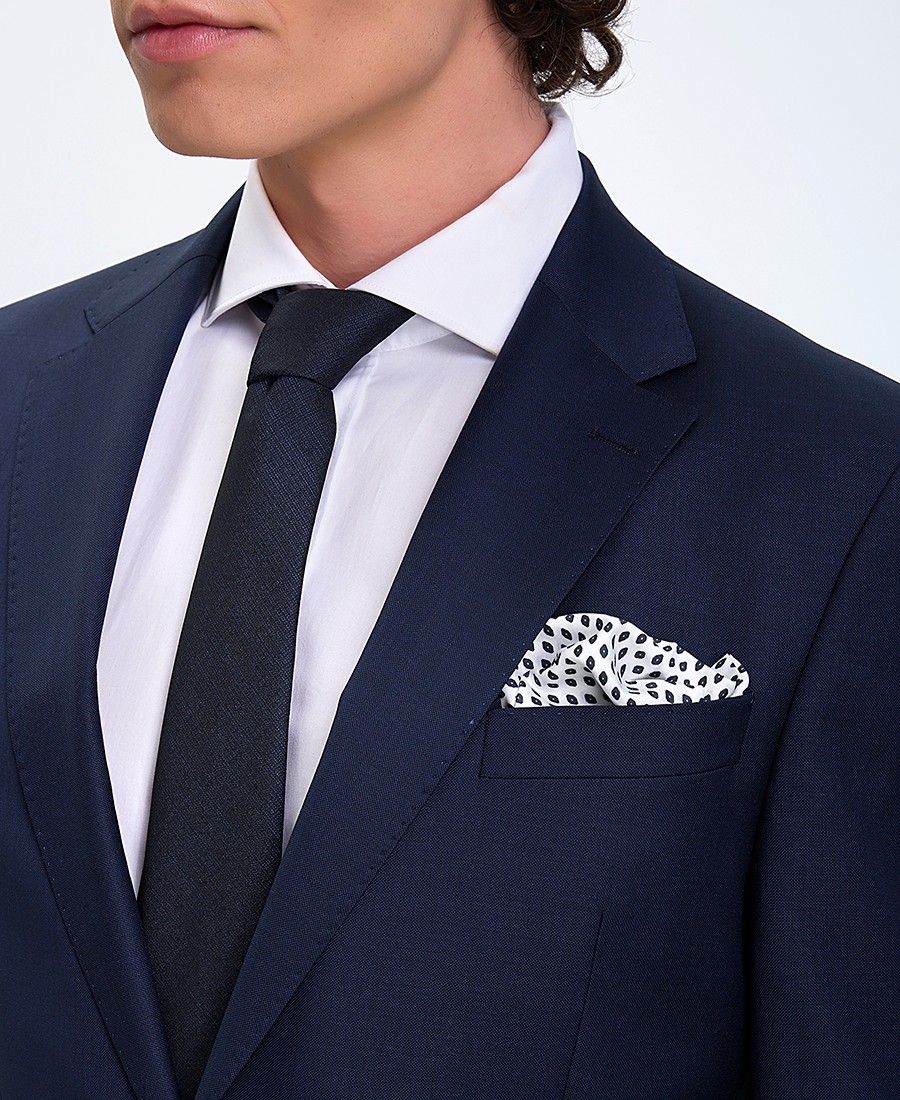 Vardas Ανδρικό Κοστούμι Slim Fit Μάλλινο Super 110’s Μπλε φωτογραφία