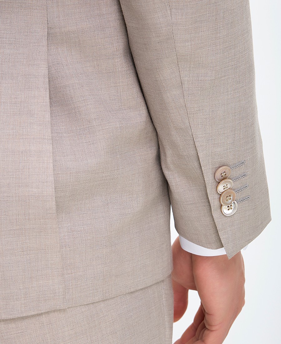 Hd x Vardas Ανδρικό Κοστούμι με Ανάλαφρη Υφή και Κλασικό Κόψιμο Slim Fit σε Ανοιχτό Γκρι φωτογραφία