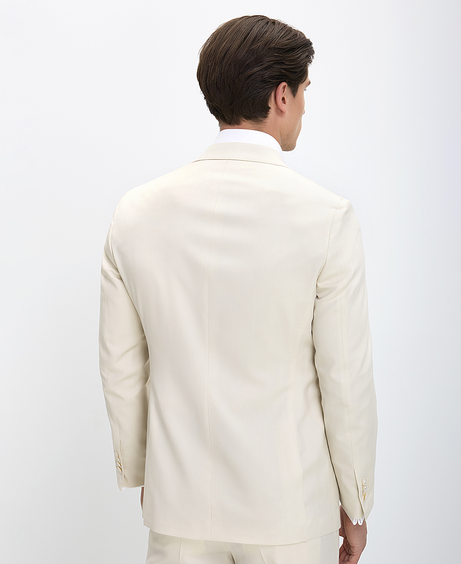 Hd x Vardas Ανδρικό Κοστούμι Slim Fit σε Εκρού φωτογραφία
