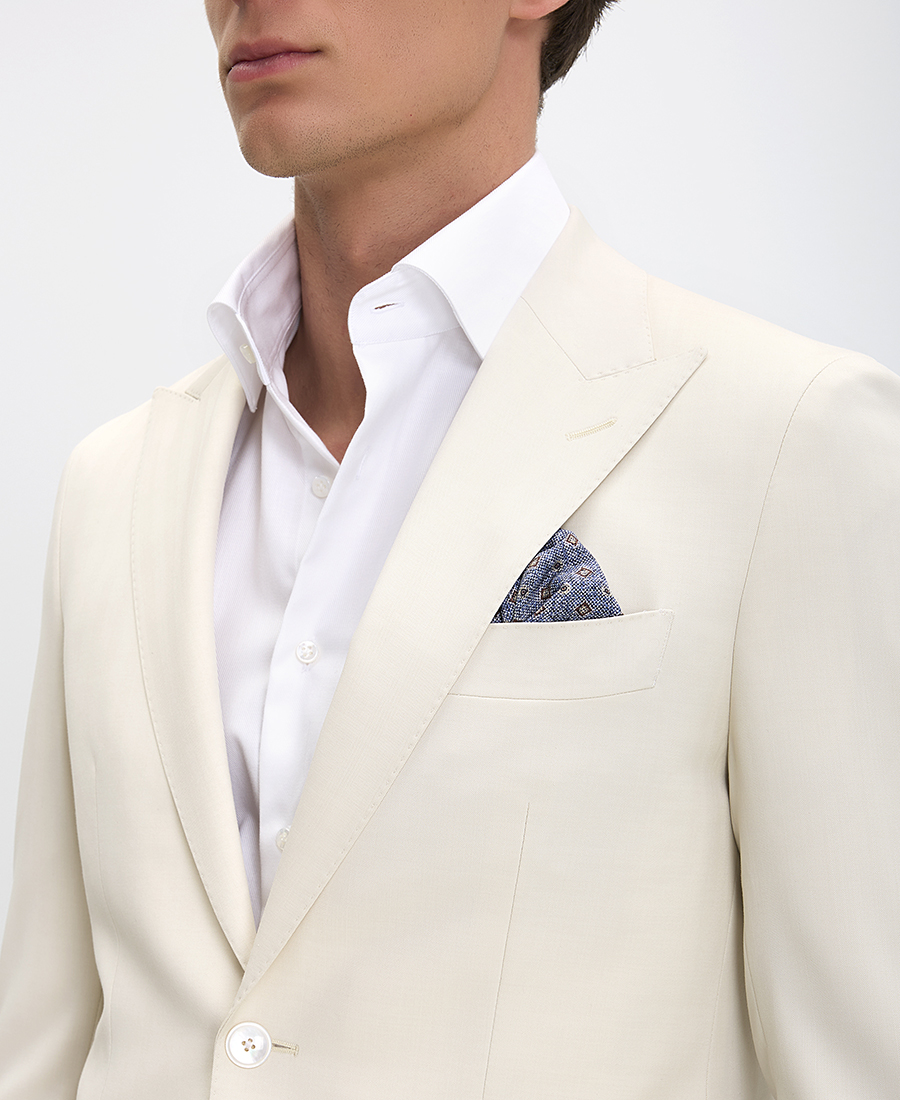 Hd x Vardas Ανδρικό Κοστούμι Slim Fit σε Εκρού φωτογραφία