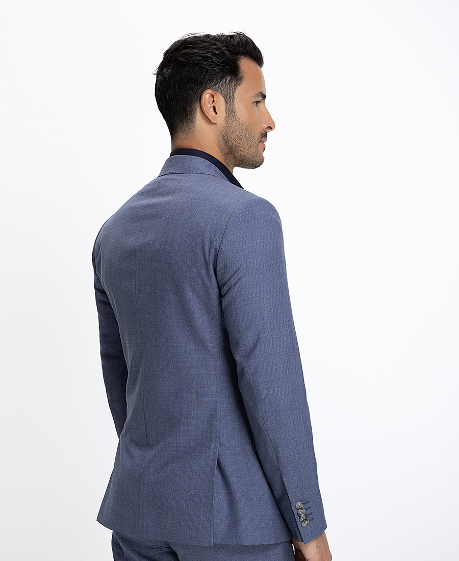 Hd x Vardas Ανδρικό Κοστούμι Slim Fit με Μετάξι Μπλε φωτογραφία