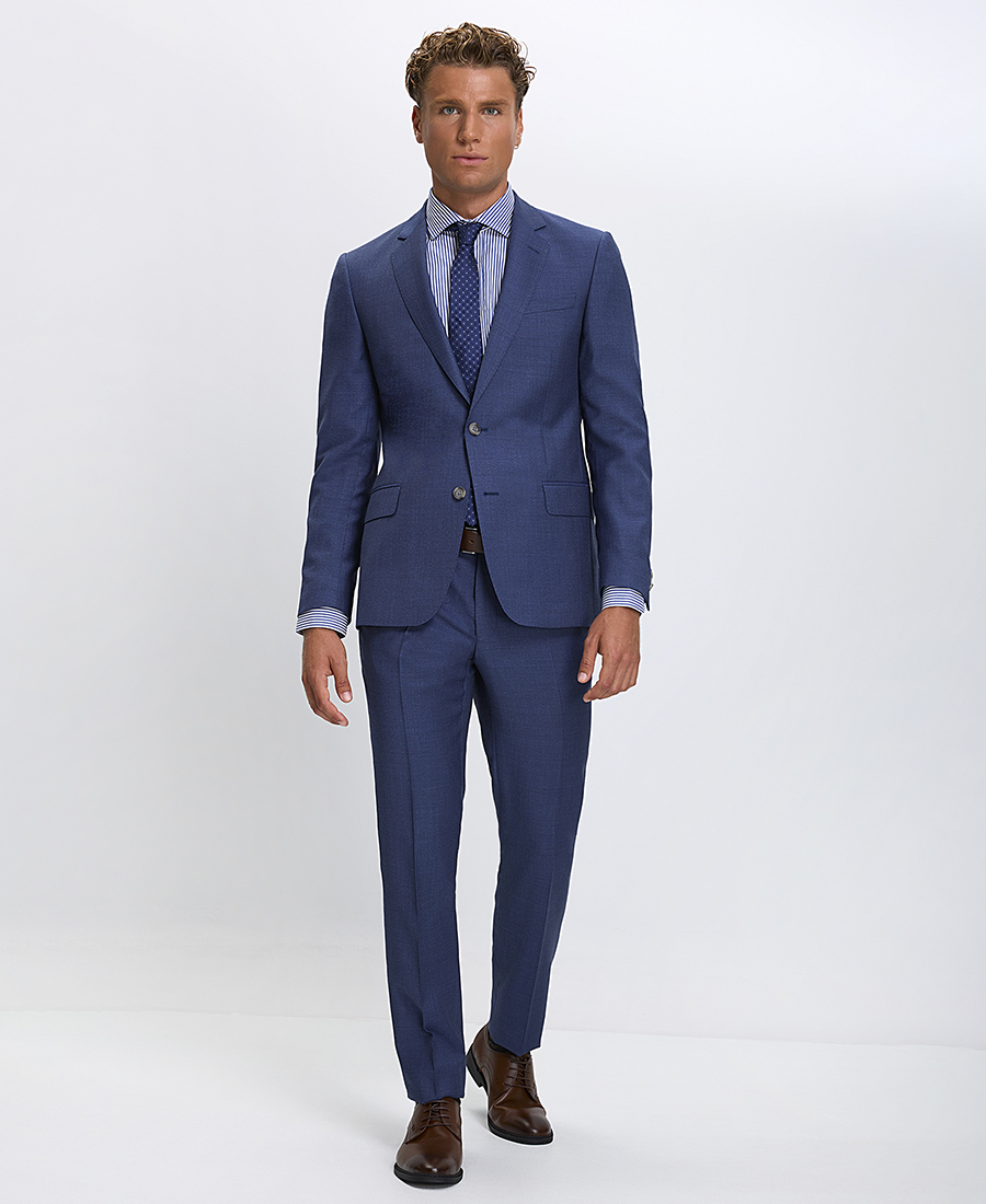 Hd X Vardas HD x Vardas Ανδρικό Κοστούμι Modern Fit σε Μπλε Ραφ