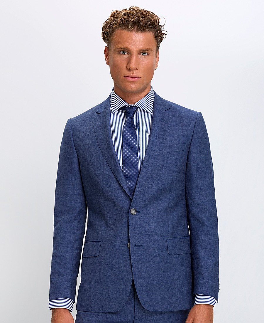 HD x Vardas Ανδρικό Κοστούμι Modern Fit σε Μπλε Ραφ φωτογραφία