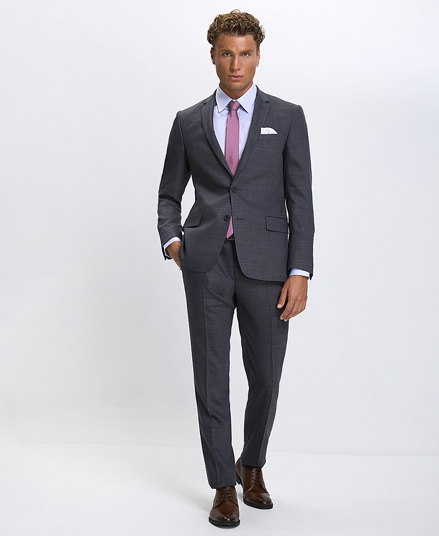 Vardas Vardas Ανδρικό Κοστούμι Modern Fit σε Σκούρο Γκρι