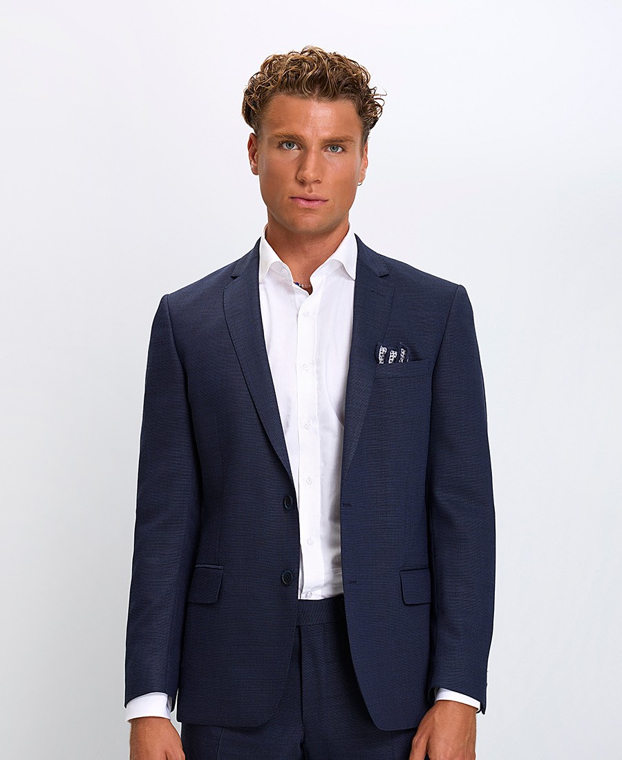 Vardas Ανδρικό Κοστούμι Modern Fit με Μικροσχέδιο σε Μπλε φωτογραφία