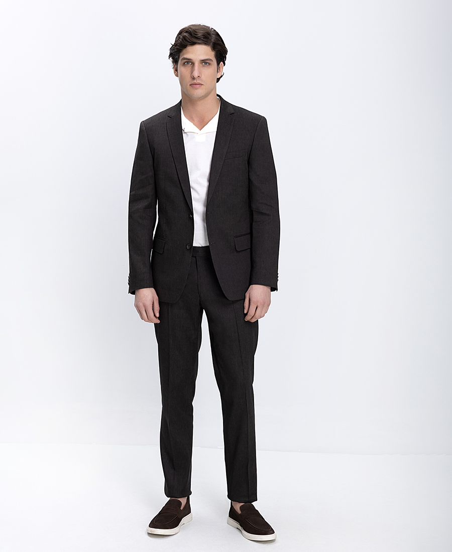 Hd X Vardas Ανδρικό Κοστούμι Μαλλί Λινό Modern Fit