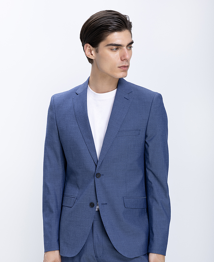 Ανδρικό Κοστούμι Slim Fit Με Κλασικό Πέτο φωτογραφία