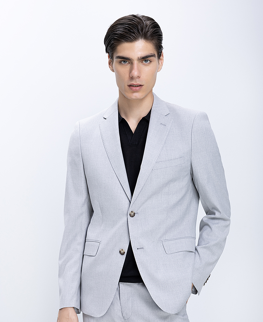 Ανδρικό Κοστούμι Slim Fit Με Κλασικό Πέτο φωτογραφία