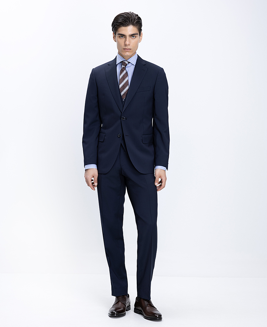 Kaiserhoff Ανδρικό Κοστούμι Μάλλινο Τριών Τεμαχίων Modern Fit