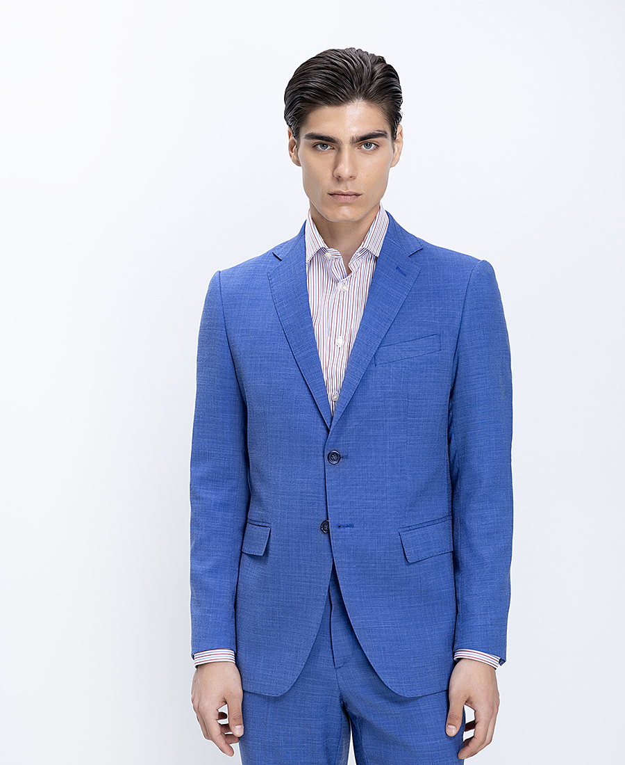 Ανδρικό Κοστούμι Με Καλοκαιρινή Υφή Modern Fit φωτογραφία