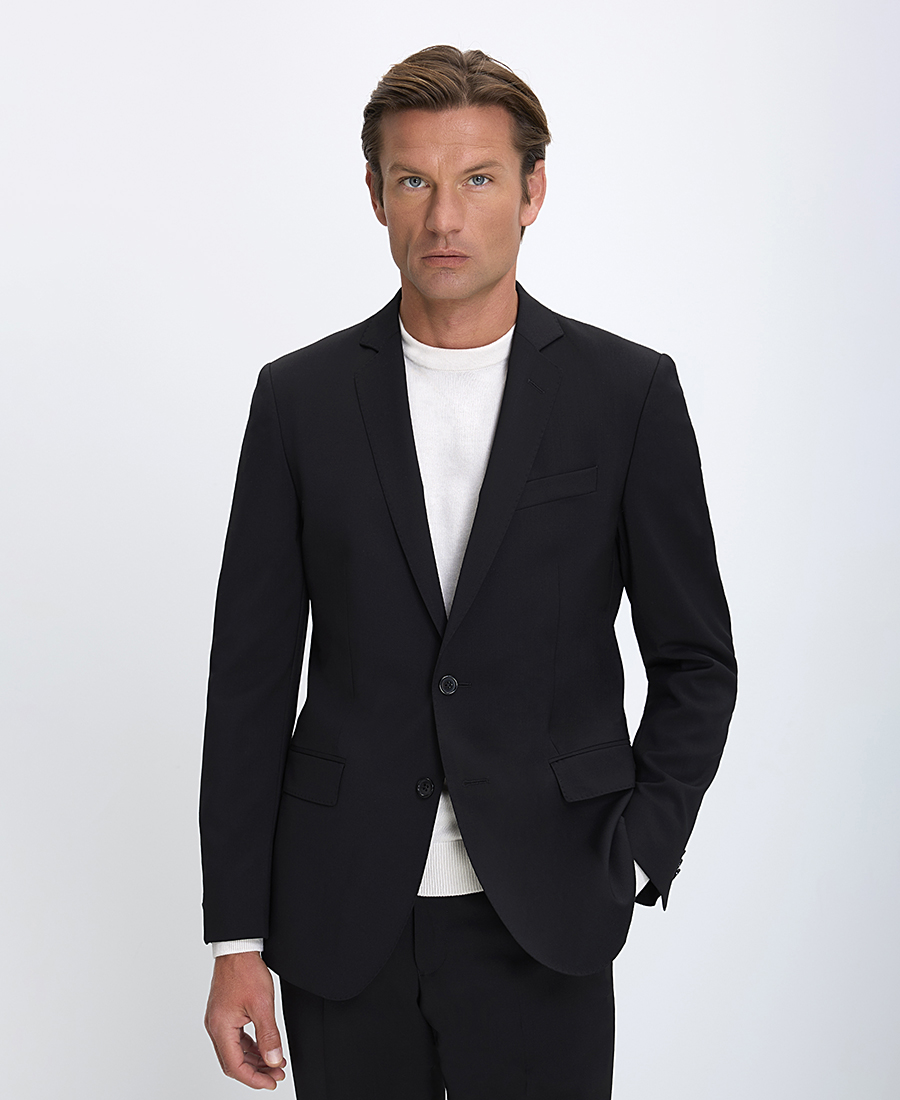 Vardas Ανδρικό E-Motion Σακάκι Slim Fit σε Μαύρο