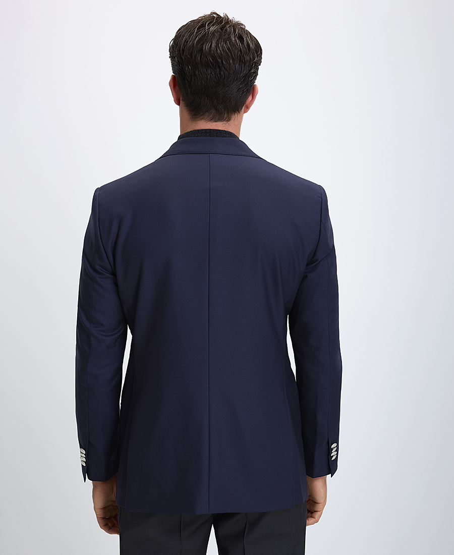 HD x Vardas Ανδρικό Σακάκι Slim Fit από Μαλλί Σκούρο Μπλε φωτογραφία