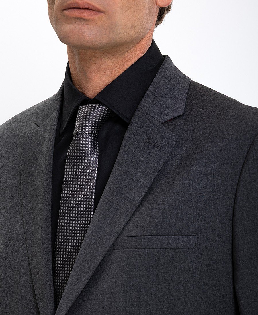 Hugo Ανδρικό Σακάκι Regular Fit Γκρι φωτογραφία