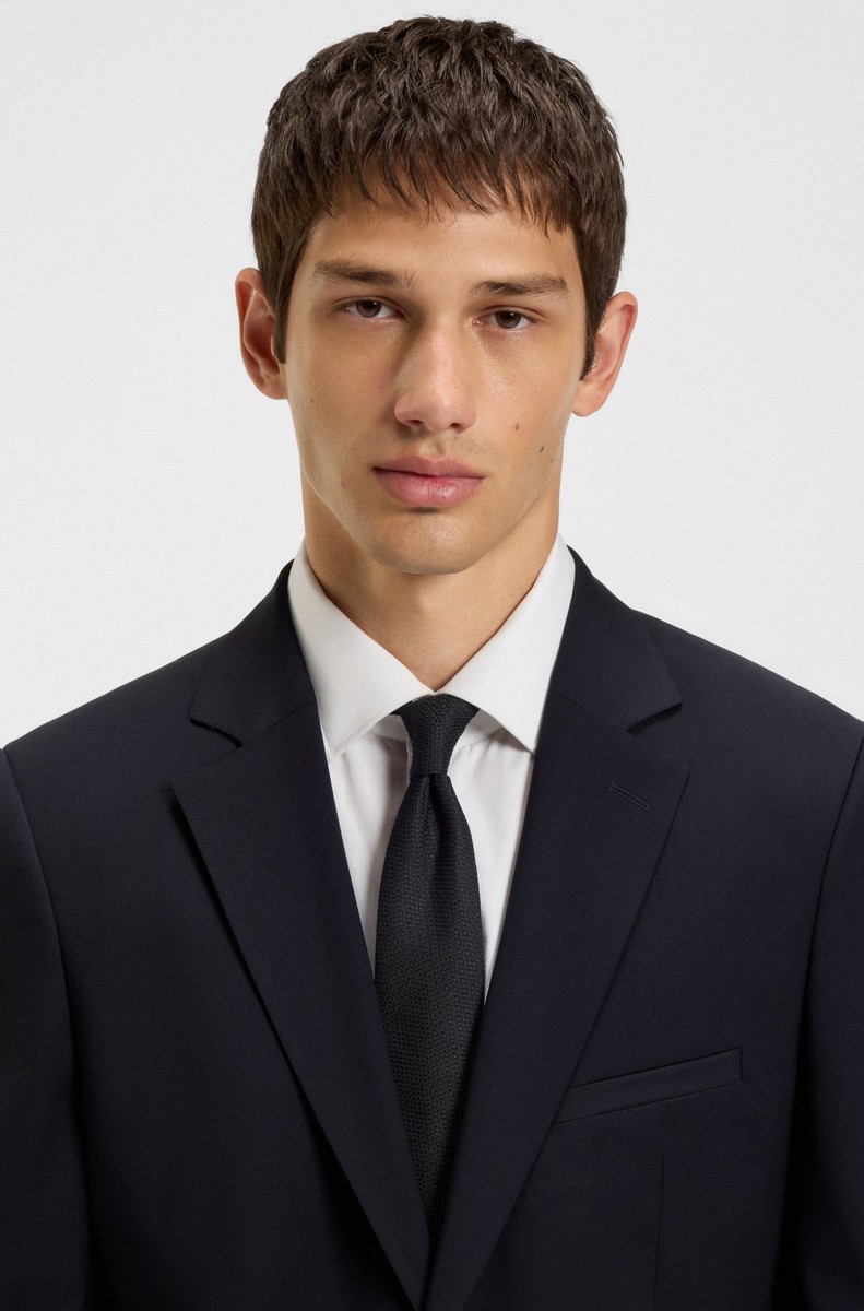 Hugo Ανδρικό Σακάκι Regular Fit Μάλλινο Mπλε φωτογραφία