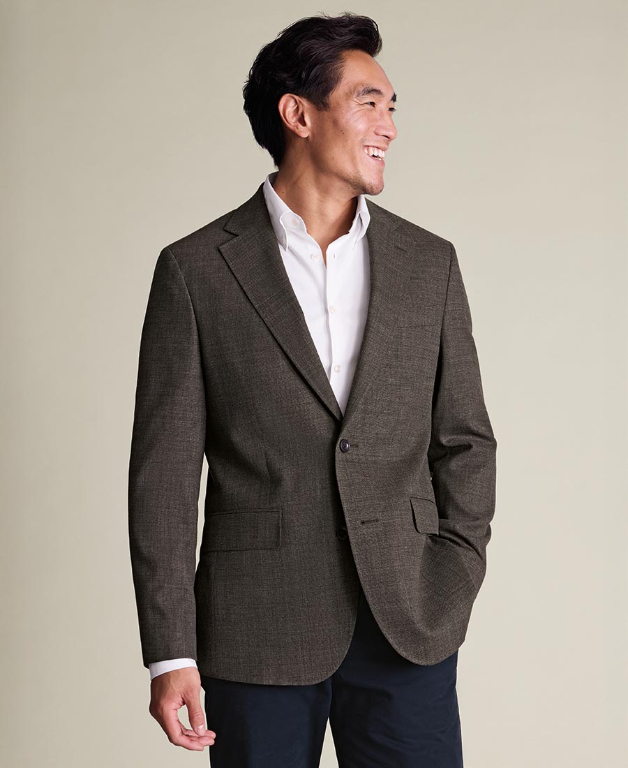 Charles Tyrwhitt Ανδρικό Σακάκι Wool Stretch Slim Fit