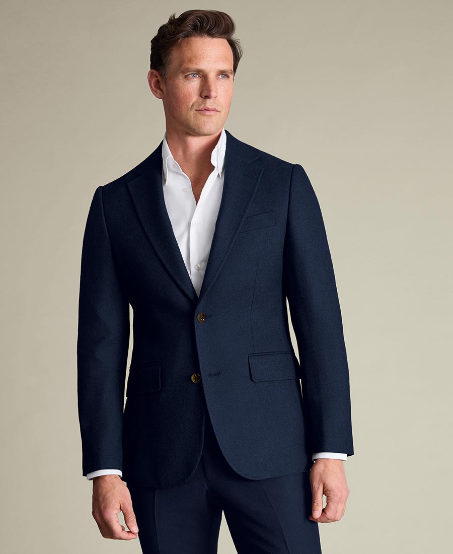 Charles Tyrwhitt Ανδρικό Μάλλινο Σακάκι Tailored Fit