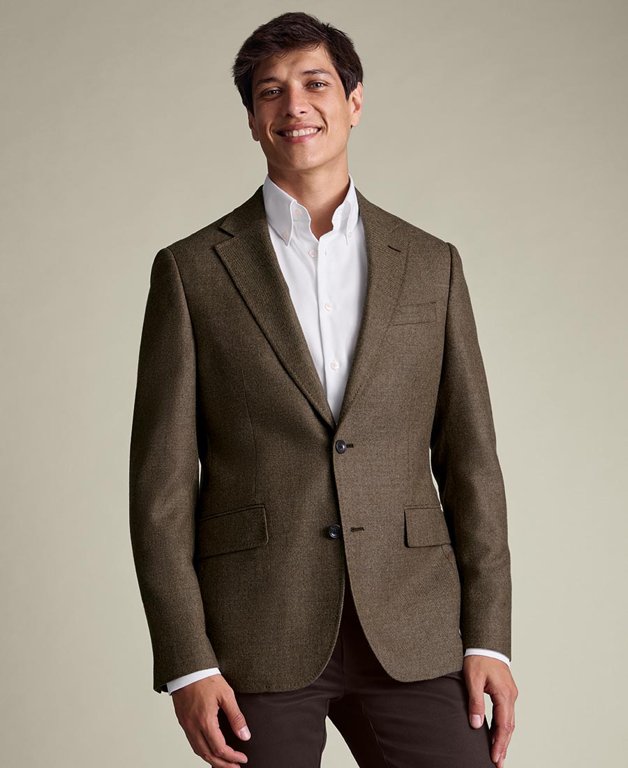 Charles Tyrwhitt Ανδρικό Μάλλινο Σακάκι Tailored Fit