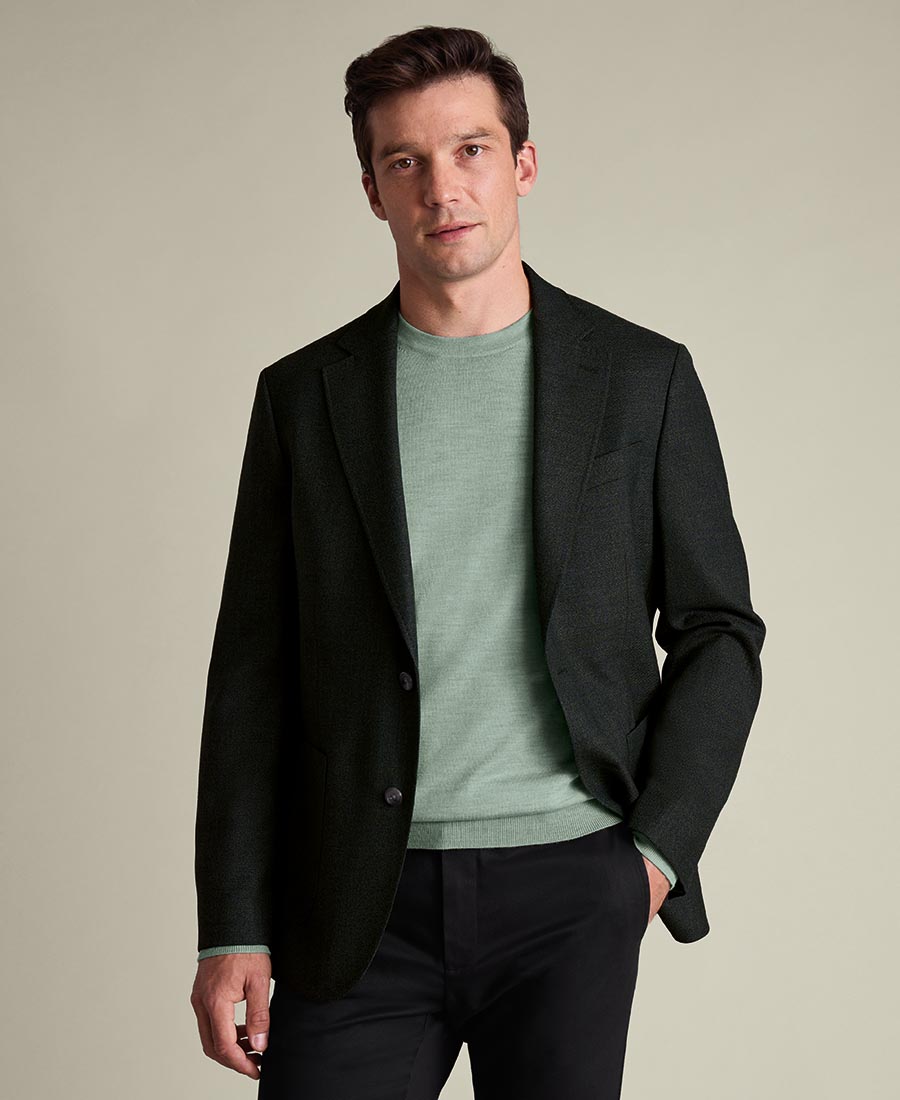 Charles Tyrwhitt Ανδρικό Σακάκι Wool Stretch Slim Fit