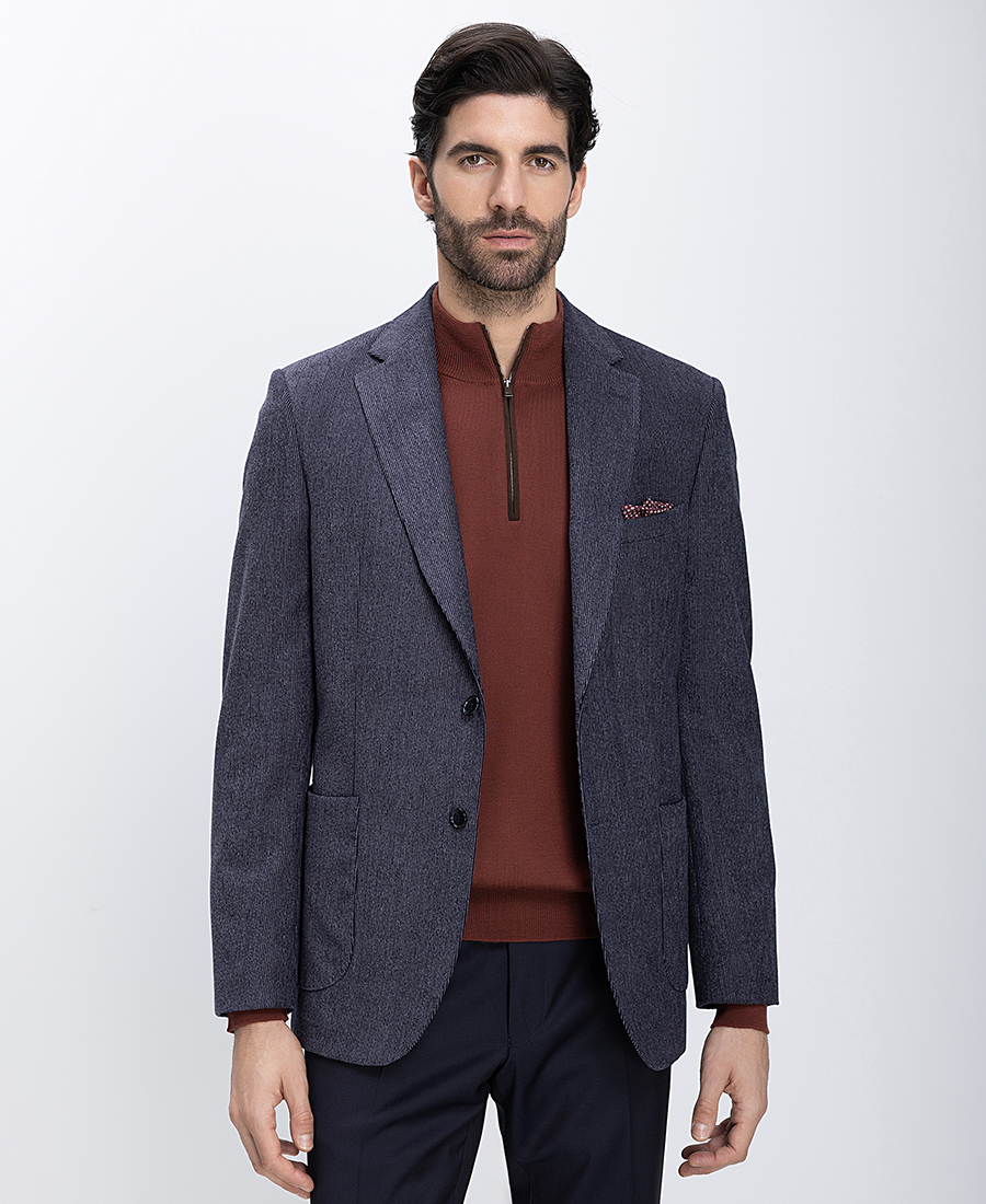 Kaiser Hoff Ανδρικό Σακάκι Blazer Βαμβακερό Με Εξωτερικές Τσέπες