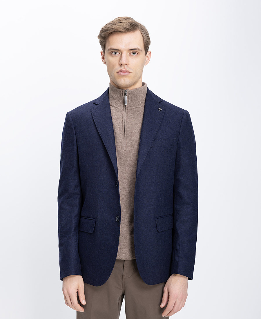 Donini Ανδρικό Σακάκι Με Λεπτομέρεια στο Πέτο Modern Fit