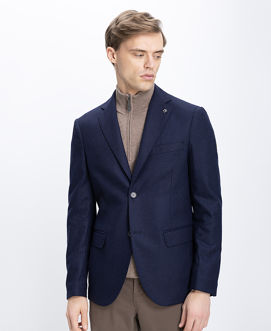 Ανδρικό Σακάκι Με Λεπτομέρεια στο Πέτο Modern Fit φωτογραφία