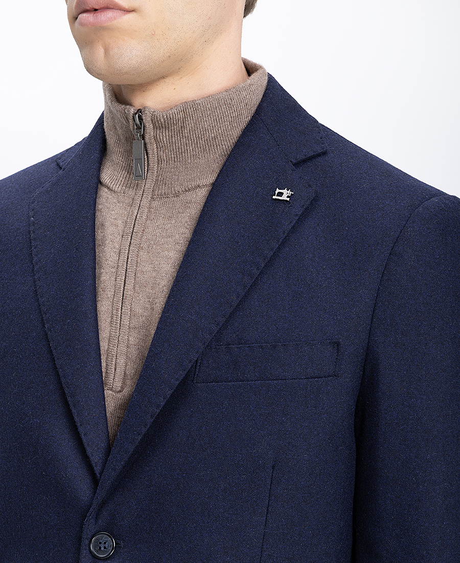 Ανδρικό Σακάκι Με Λεπτομέρεια στο Πέτο Modern Fit φωτογραφία