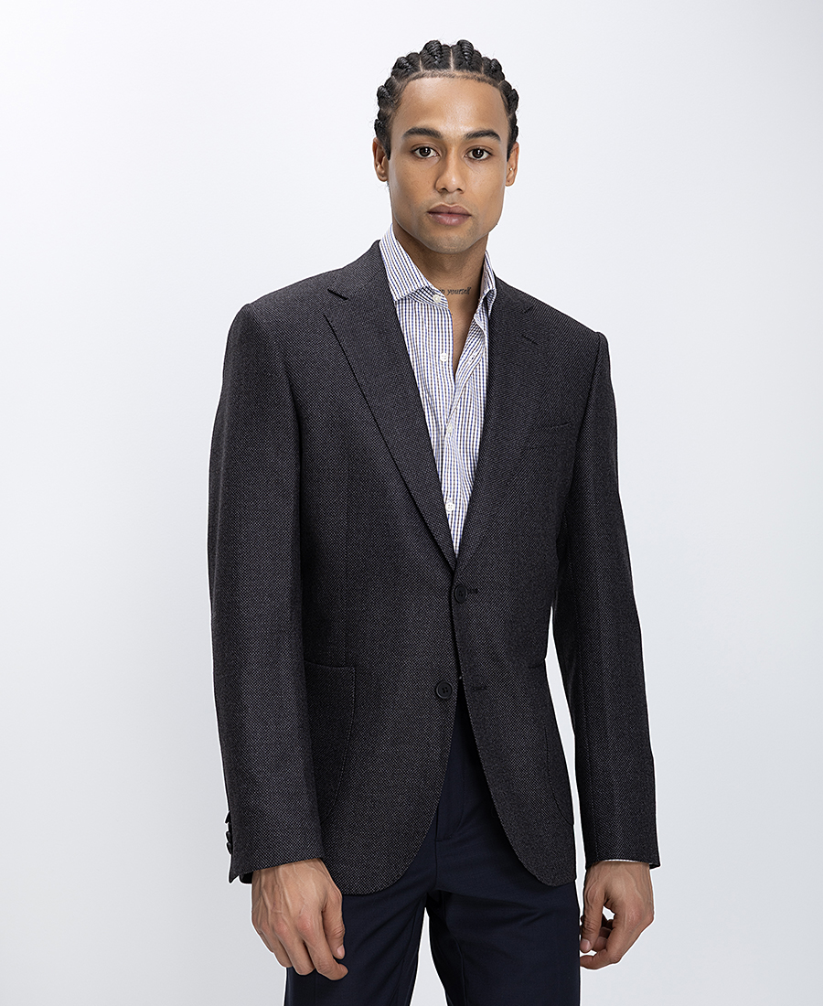 Vardas Ανδρικό Σακάκι Tailored Fit Με Διακριτική Υφή