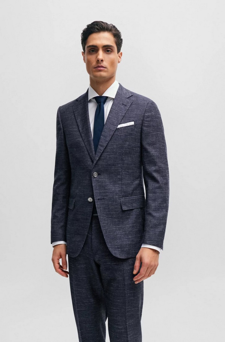 Boss Boss Σακάκι με Μικροσχέδιο Slim Fit