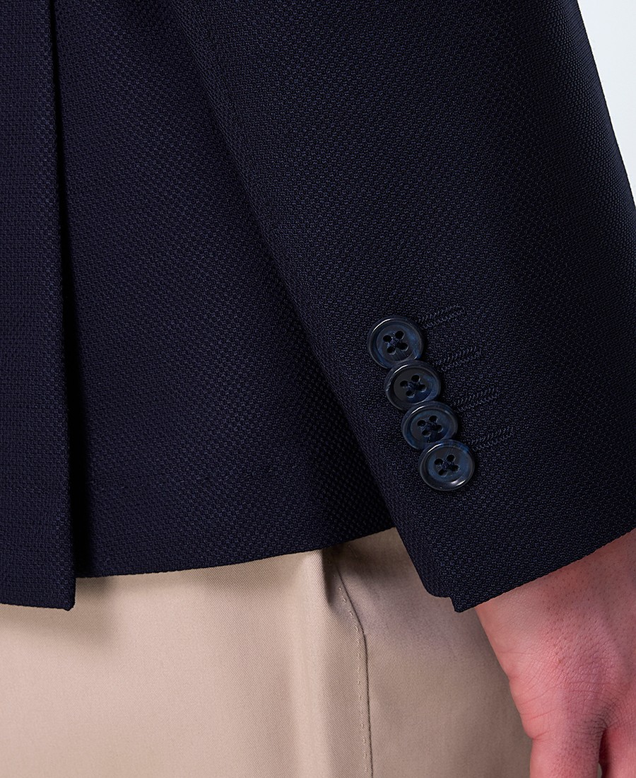 CC Collection Corneliani Ανδρικό Σακάκι Slim Fit Παρθένο Μαλλί Μπλε Σκούρο φωτογραφία