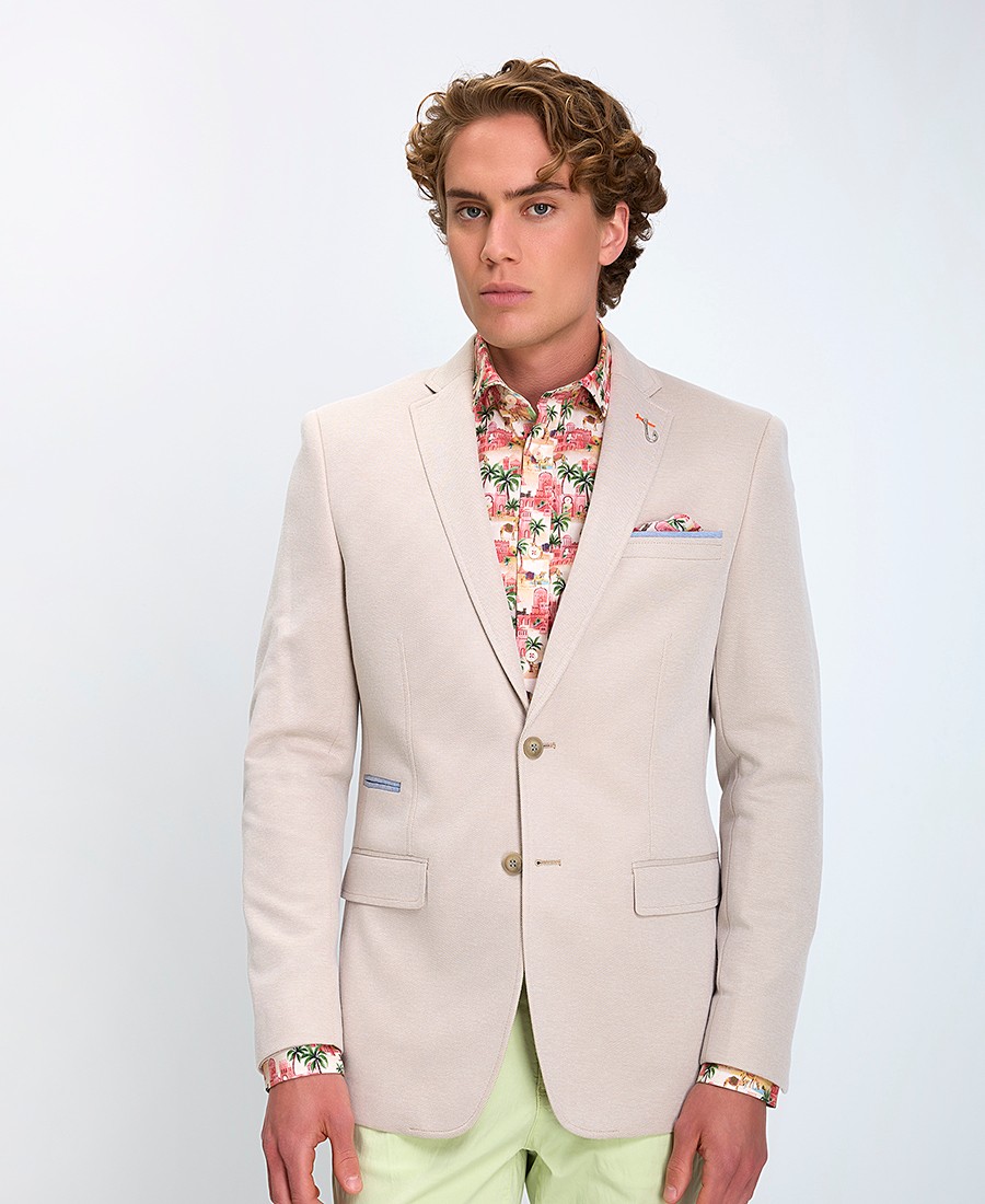 A Fish named Fred A Fish named Fred Ανδρικό Σακάκι Blazer Pique Regular Fit