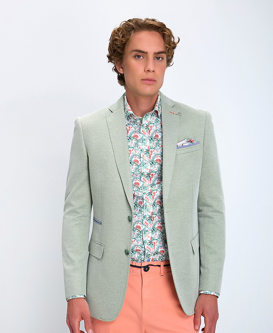 A Fish named Fred A Fish named Fred Ανδρικό Σακάκι Blazer Pique Regular Fit