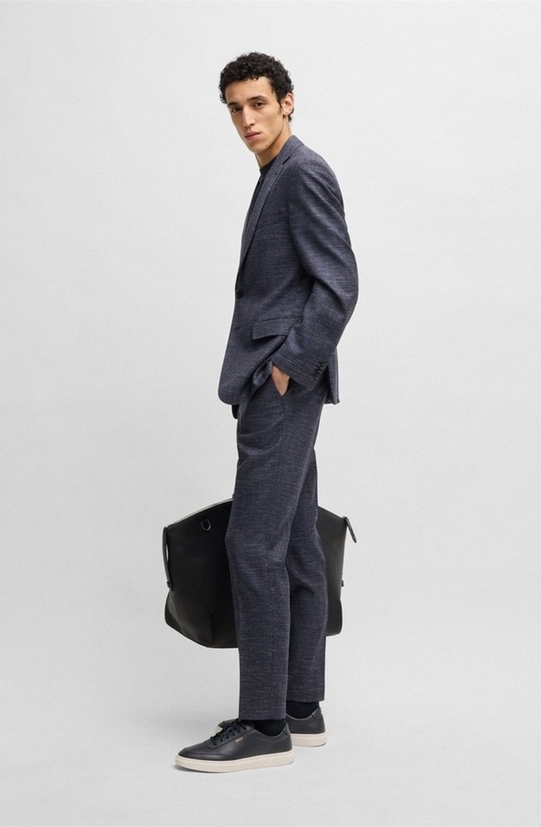 Boss Ανδρικό Σακάκι Slim Fit Από Μικρομοτίβο Με Ελαστικό Ύφασμα φωτογραφία